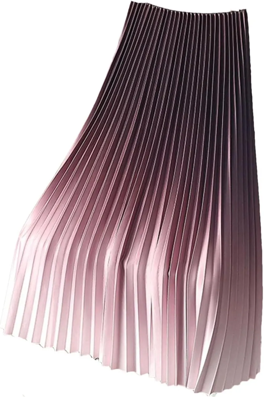 Hgvcfcv Women Midi Skirt Casual Elegant High Waisted Pleated Skirts Girls Long A-Line Summer Skirts for Women