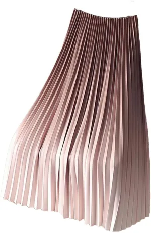 Hgvcfcv Women Midi Skirt Casual Elegant High Waisted Pleated Skirts Girls Long A-Line Summer Skirts for Women