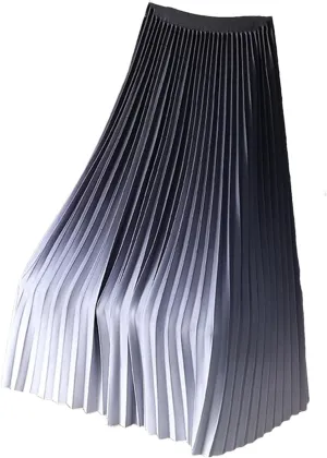 Hgvcfcv Women Midi Skirt Casual Elegant High Waisted Pleated Skirts Girls Long A-Line Summer Skirts for Women