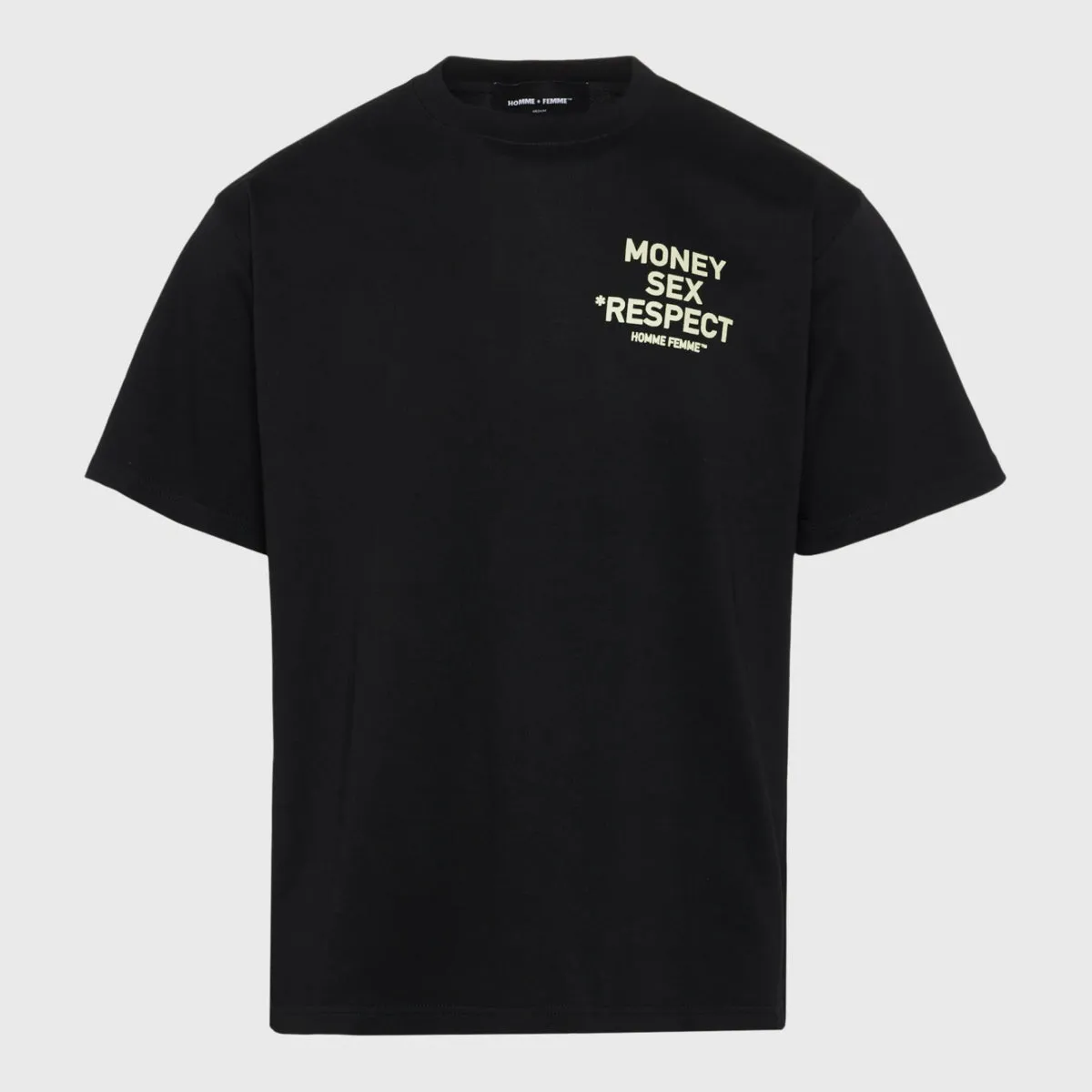 Homme   Femme Respect Tee - Black & Cream