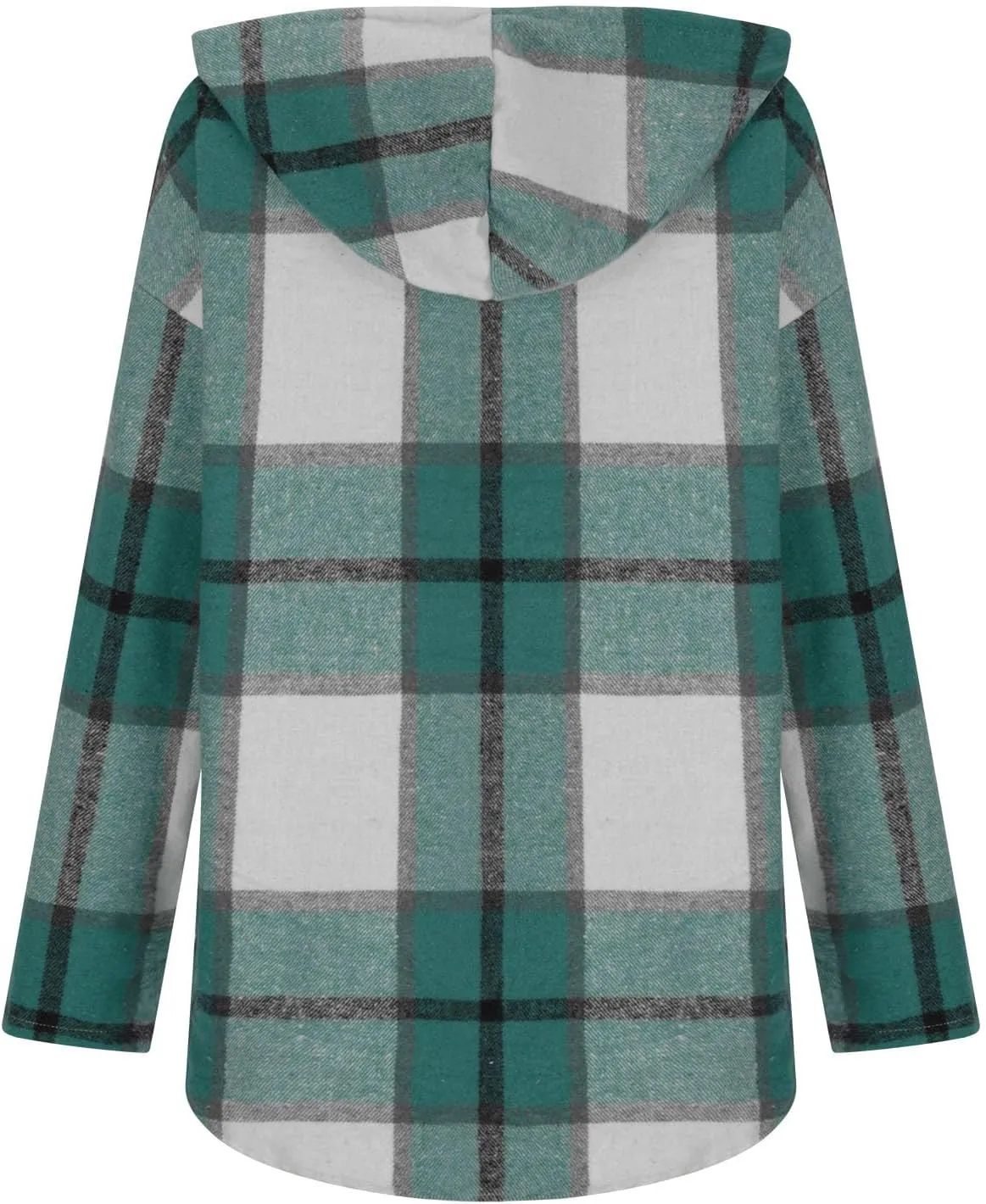 Hoodies for Women Long Sleeve Plaid Shirt Oversized Flannel Sweatshirt Dressy Casual Shirts Loose Fit Pullover Hoodie