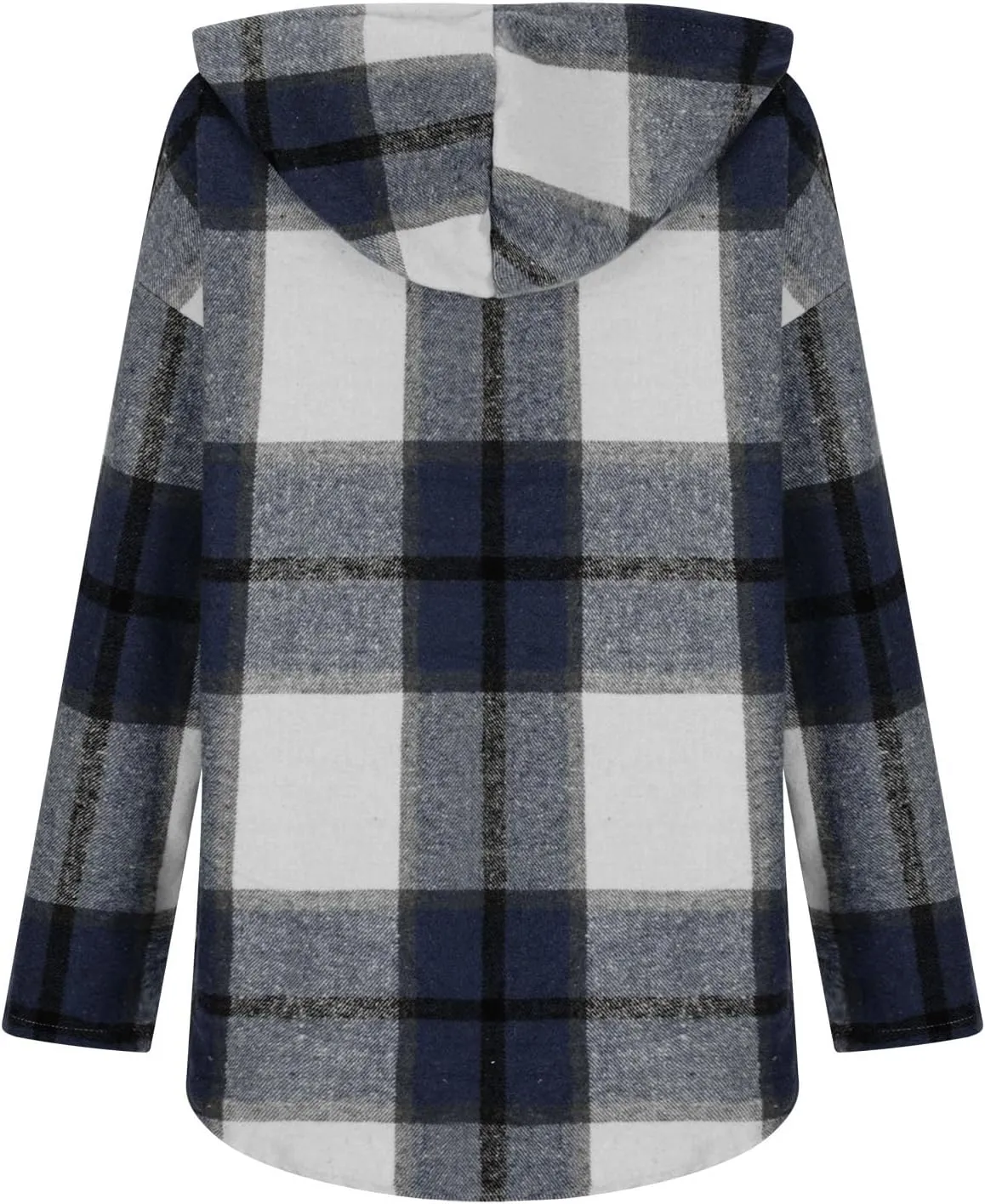 Hoodies for Women Long Sleeve Plaid Shirt Oversized Flannel Sweatshirt Dressy Casual Shirts Loose Fit Pullover Hoodie