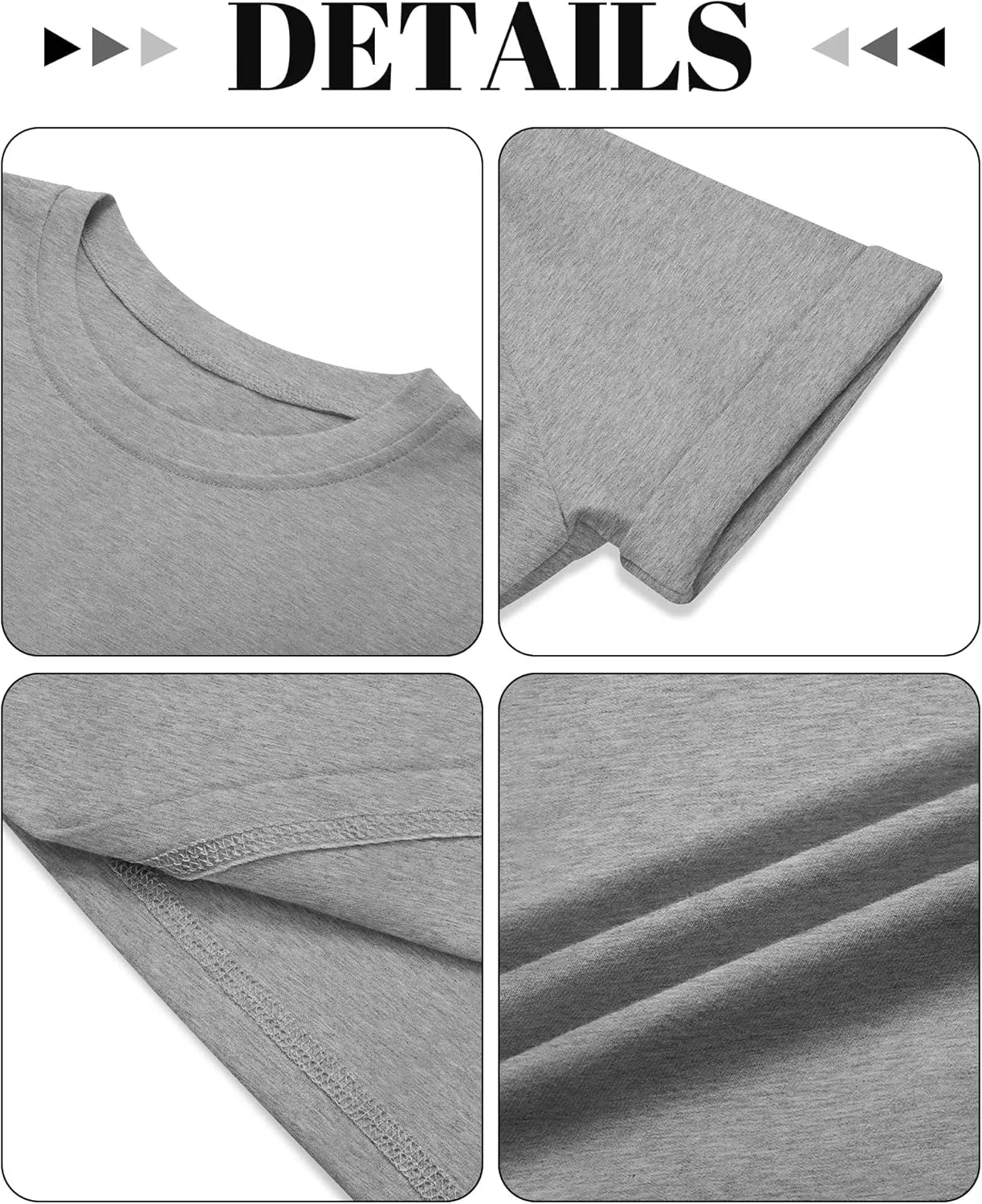 Huukeay 3 Pack Women's Cotton T Shirts Casual Short Sleeve Tunic Tops Crewneck Summer Plain Basic Loose Fit Tee
