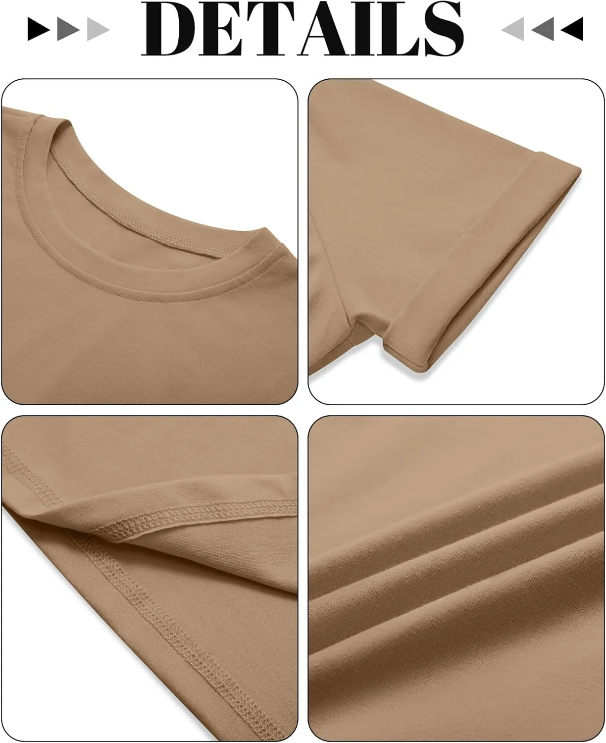 Huukeay 3 Pack Women's Cotton T Shirts Casual Short Sleeve Tunic Tops Crewneck Summer Plain Basic Loose Fit Tee