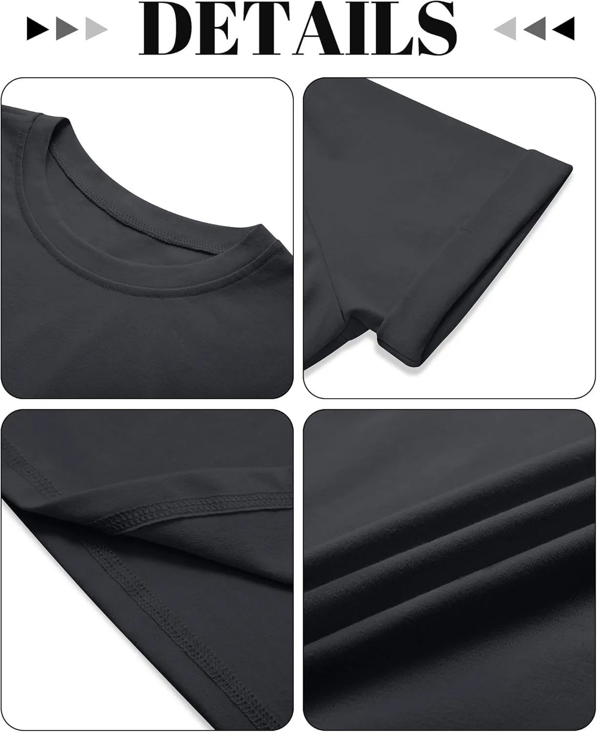 Huukeay 3 Pack Women's Cotton T Shirts Casual Short Sleeve Tunic Tops Crewneck Summer Plain Basic Loose Fit Tee