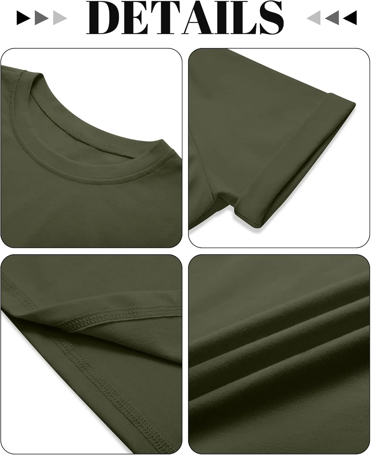 Huukeay 3 Pack Women's Cotton T Shirts Casual Short Sleeve Tunic Tops Crewneck Summer Plain Basic Loose Fit Tee