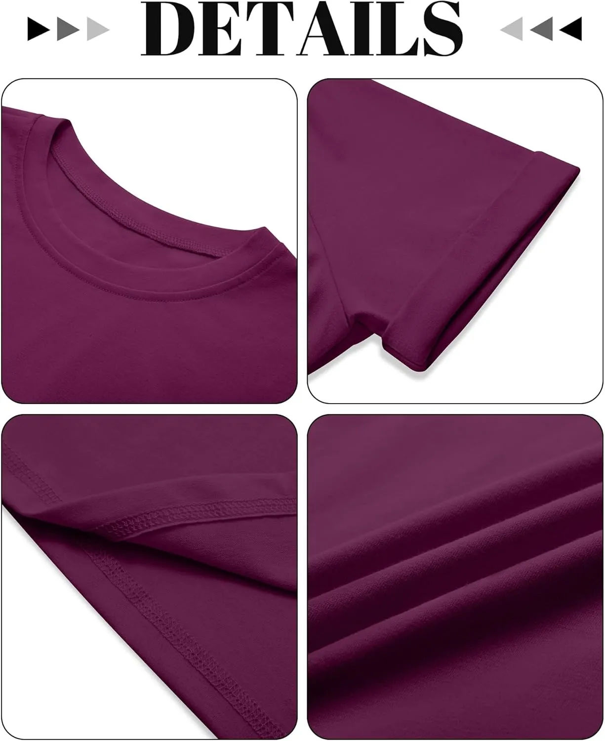 Huukeay 3 Pack Women's Cotton T Shirts Casual Short Sleeve Tunic Tops Crewneck Summer Plain Basic Loose Fit Tee