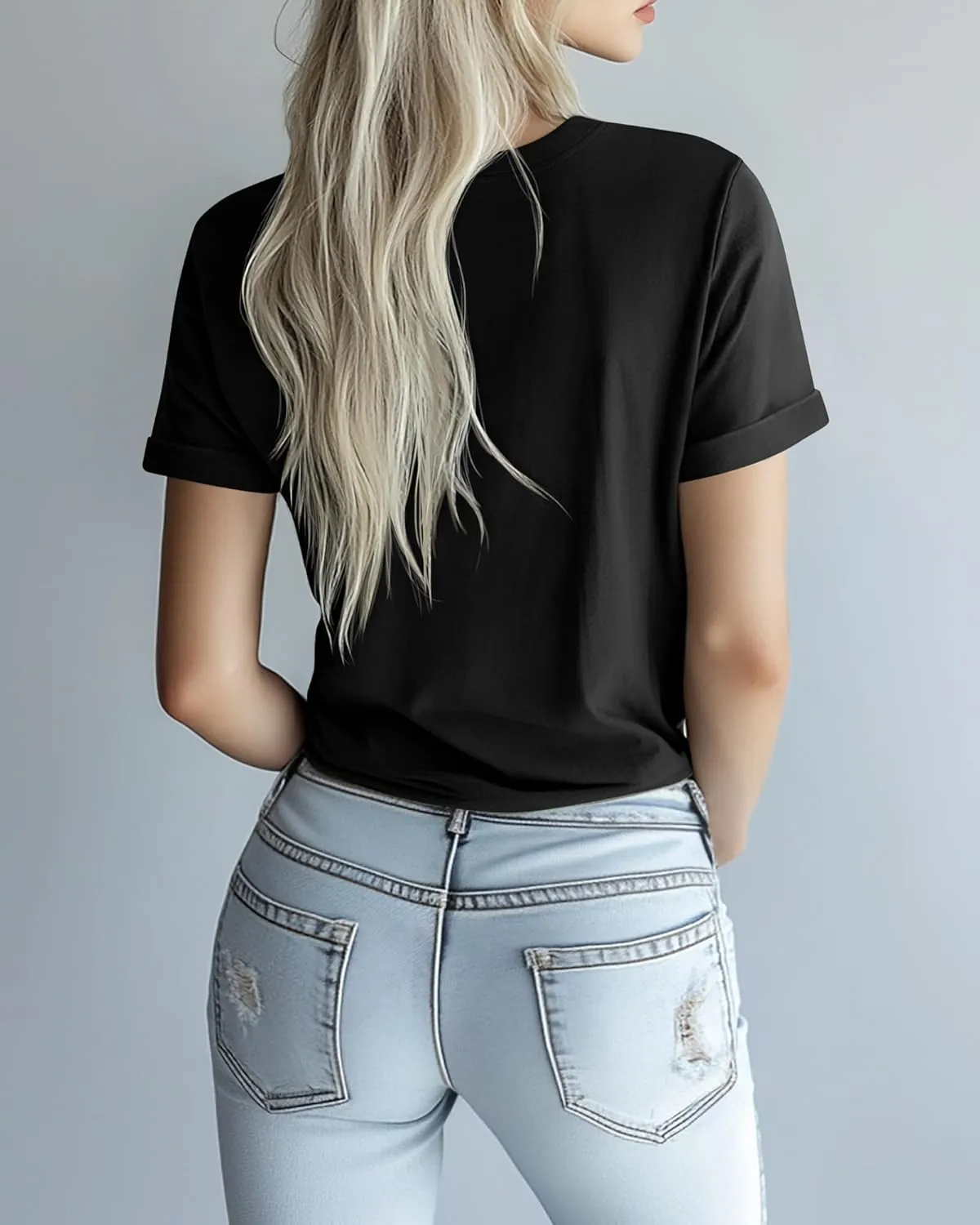 Huukeay 3 Pack Women's Cotton T Shirts Casual Short Sleeve Tunic Tops Crewneck Summer Plain Basic Loose Fit Tee