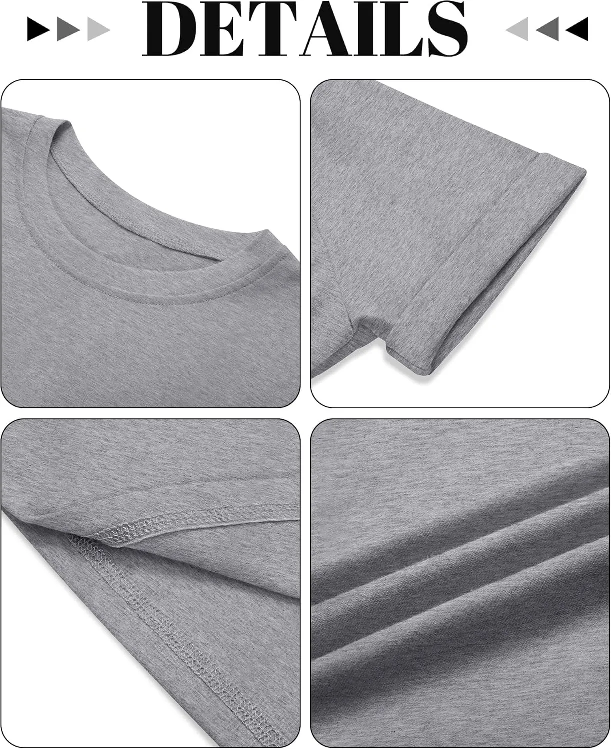 Huukeay 3 Pack Women's Cotton T Shirts Casual Short Sleeve Tunic Tops Crewneck Summer Plain Basic Loose Fit Tee