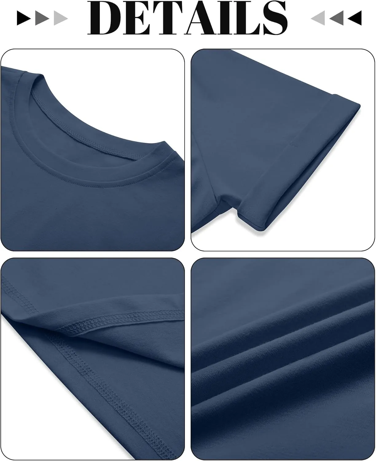 Huukeay 3 Pack Women's Cotton T Shirts Casual Short Sleeve Tunic Tops Crewneck Summer Plain Basic Loose Fit Tee