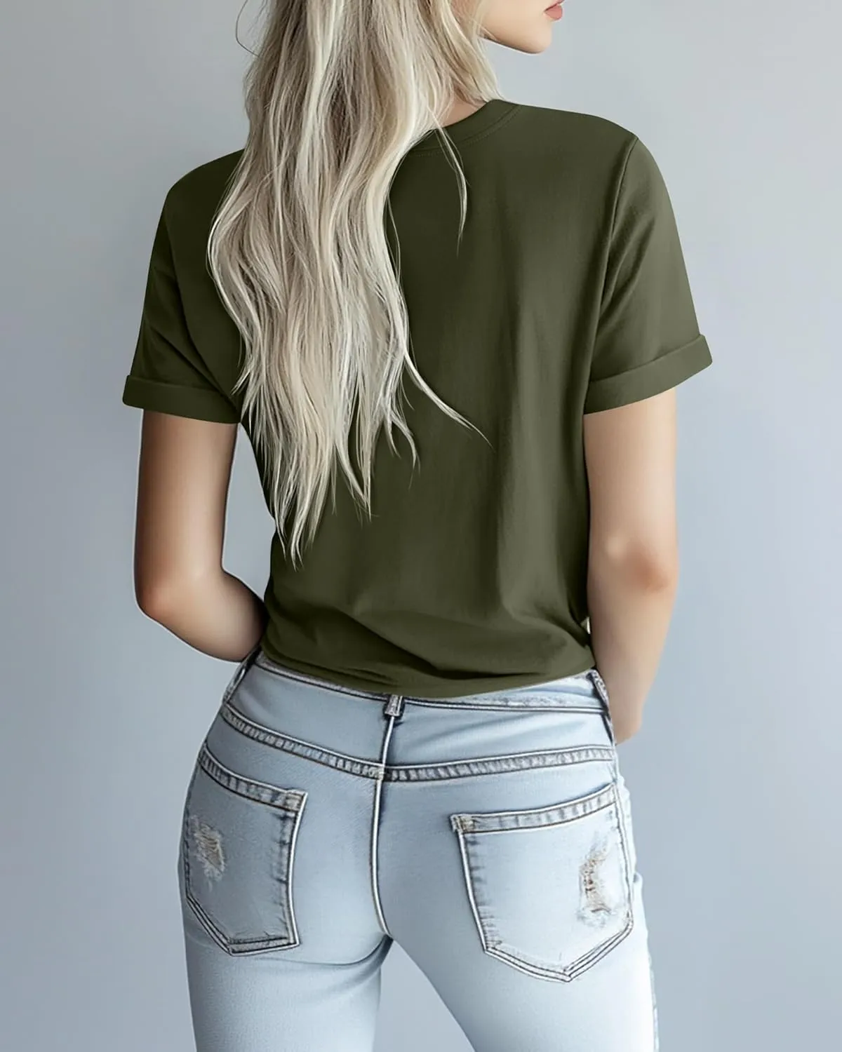 Huukeay 3 Pack Women's Cotton T Shirts Casual Short Sleeve Tunic Tops Crewneck Summer Plain Basic Loose Fit Tee