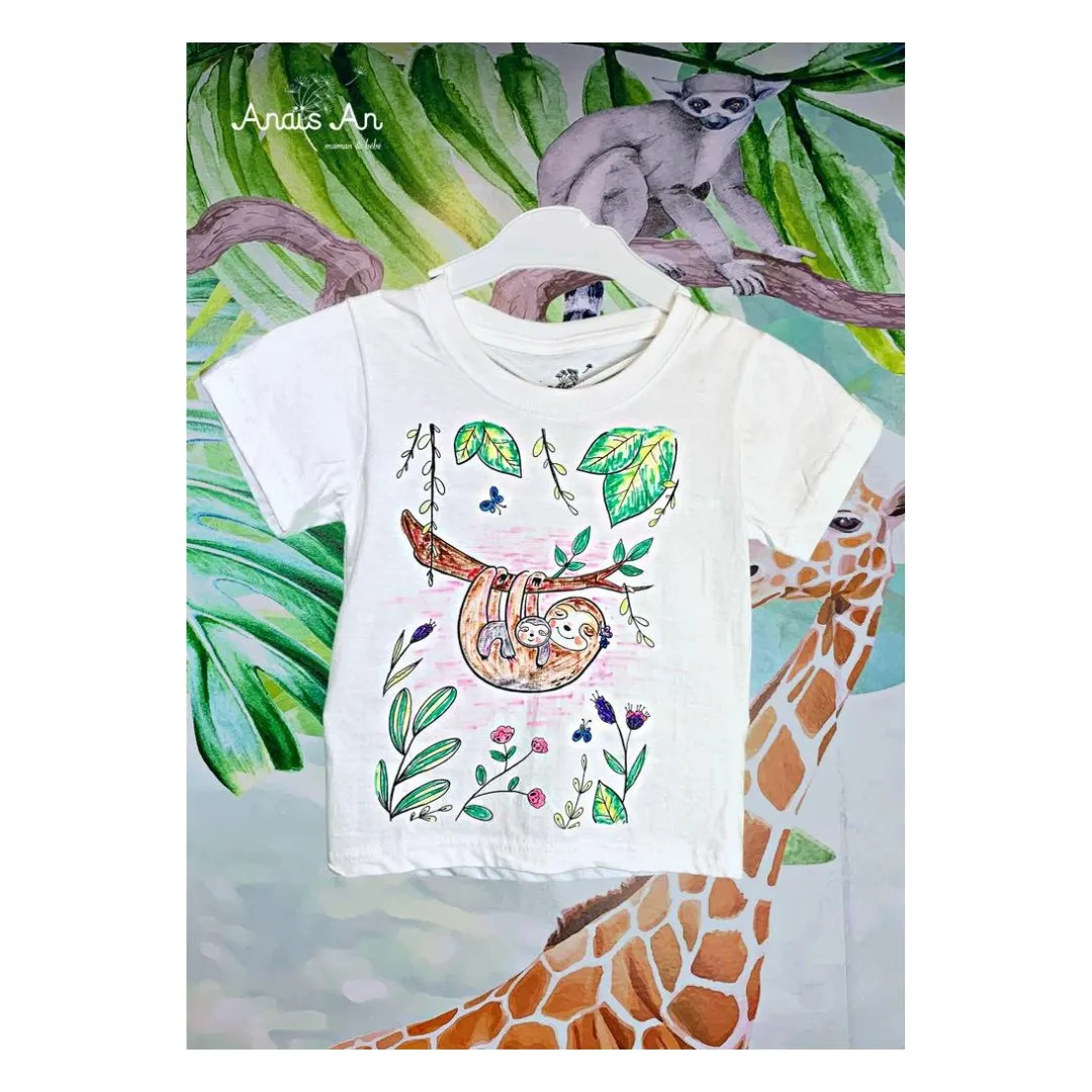 I Love My Parents (Sloth) - DIY Color-it-ful T-shirts