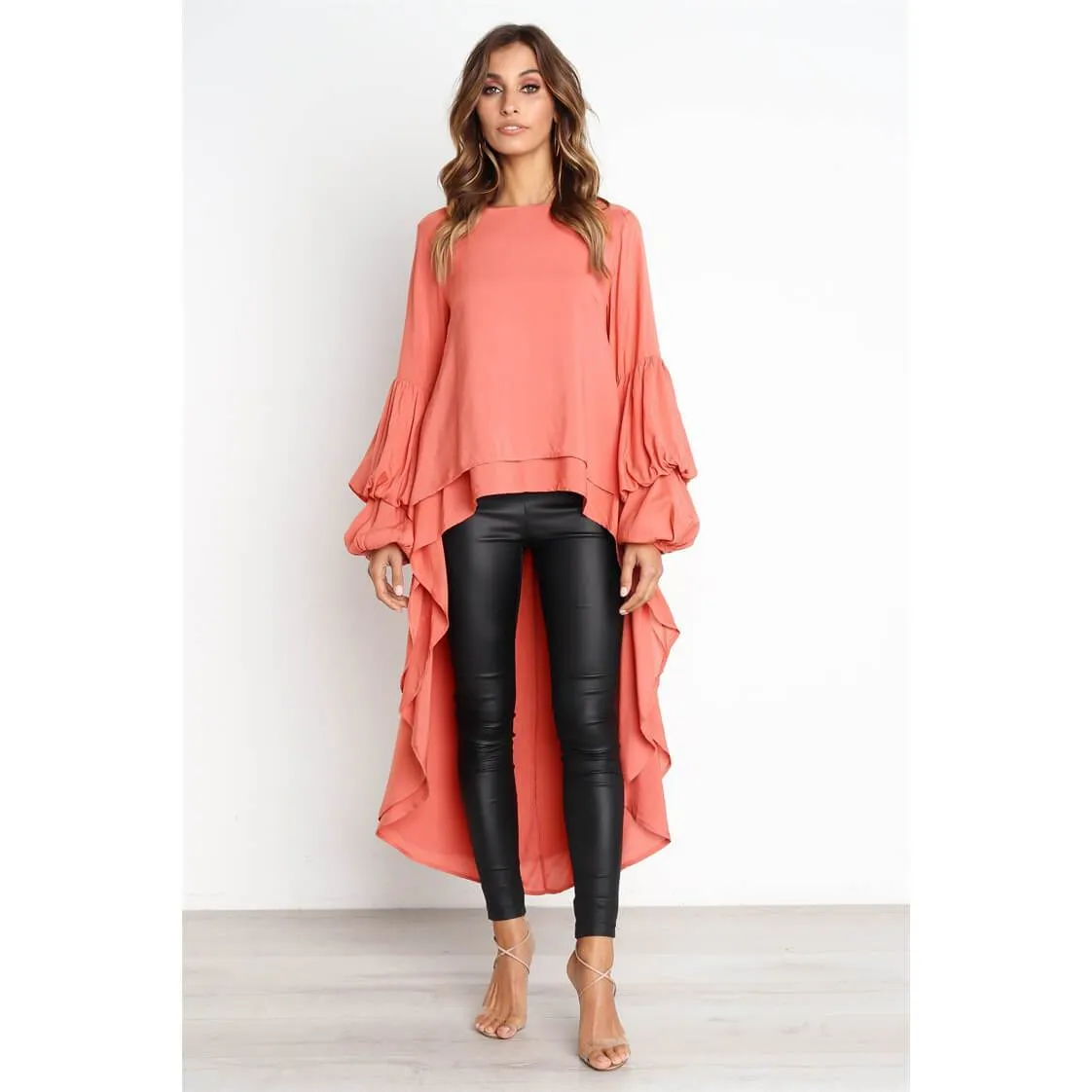 Irregular Long Sleeves Loose T-shirt