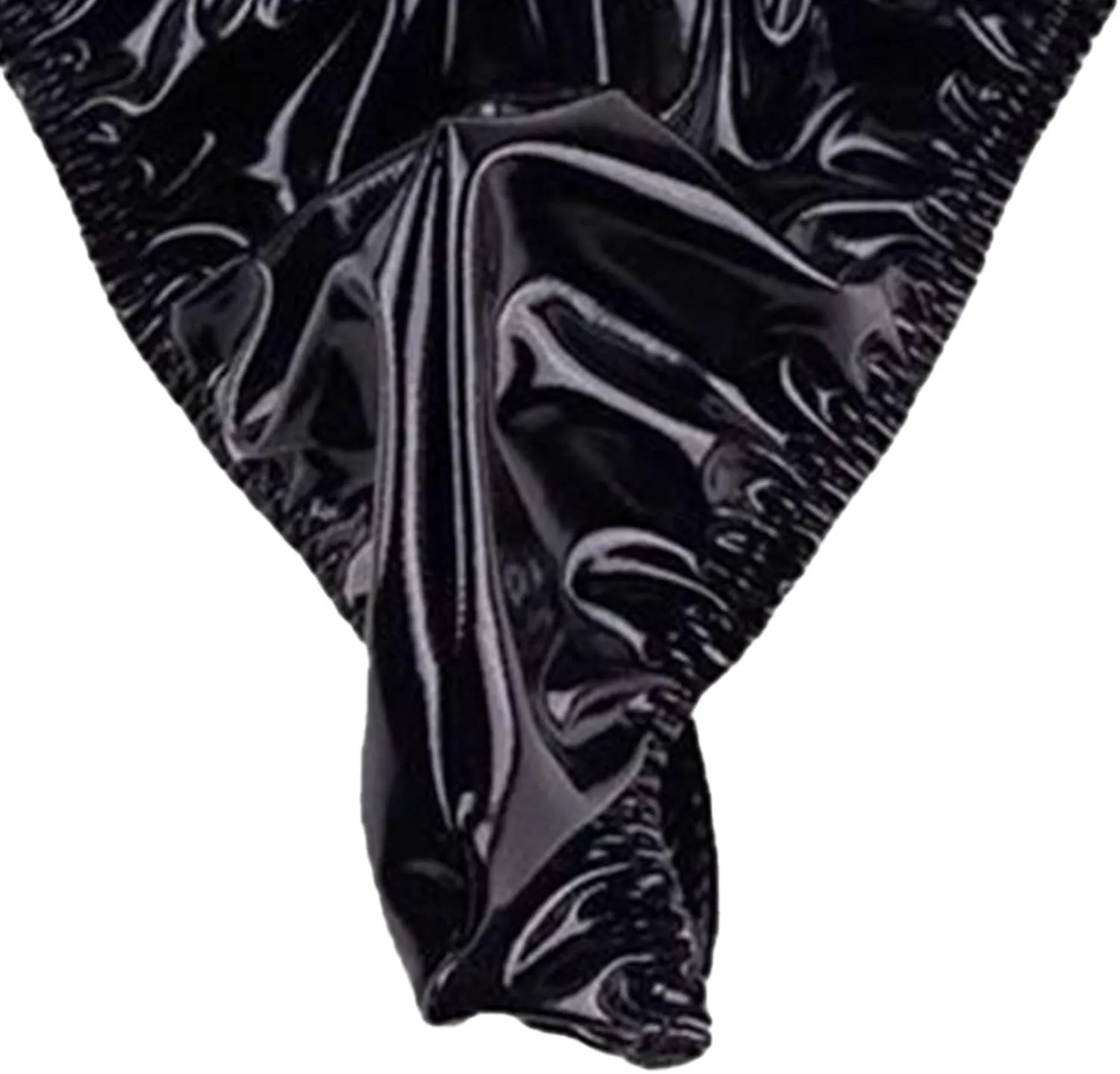 JEsilunmaMY Men's Bulge Pouch Leather Bikini Briefs Low Rise Sexy Panties T-Back Thongs Stretch Fit G-String Underwear