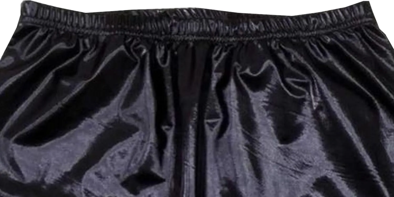 JEsilunmaMY Men's PU Leather Skinny Shorts Elastic Waist Sexy Lingerie Underwear Stretch Fit Hot Short Pants Clubwear
