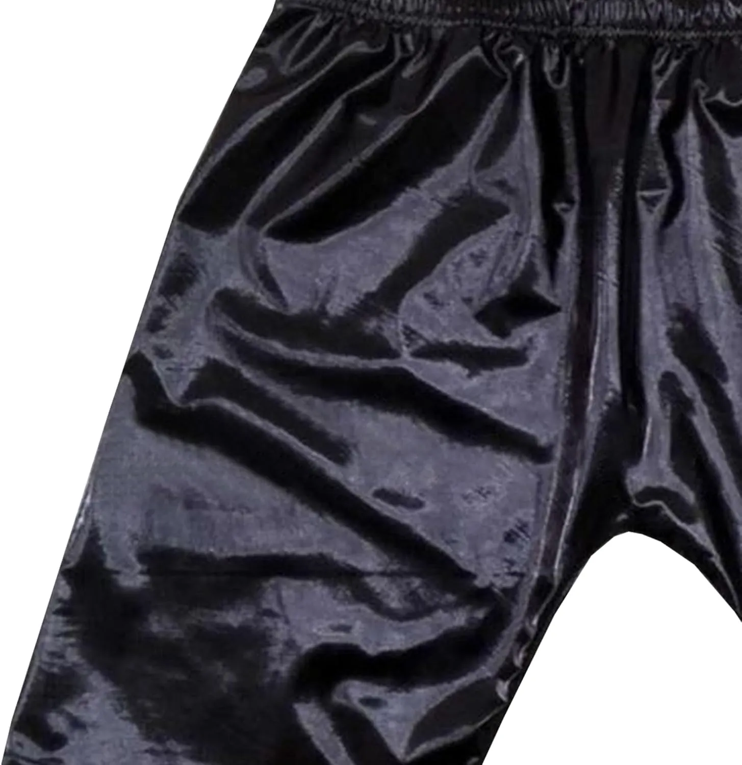 JEsilunmaMY Men's PU Leather Skinny Shorts Elastic Waist Sexy Lingerie Underwear Stretch Fit Hot Short Pants Clubwear