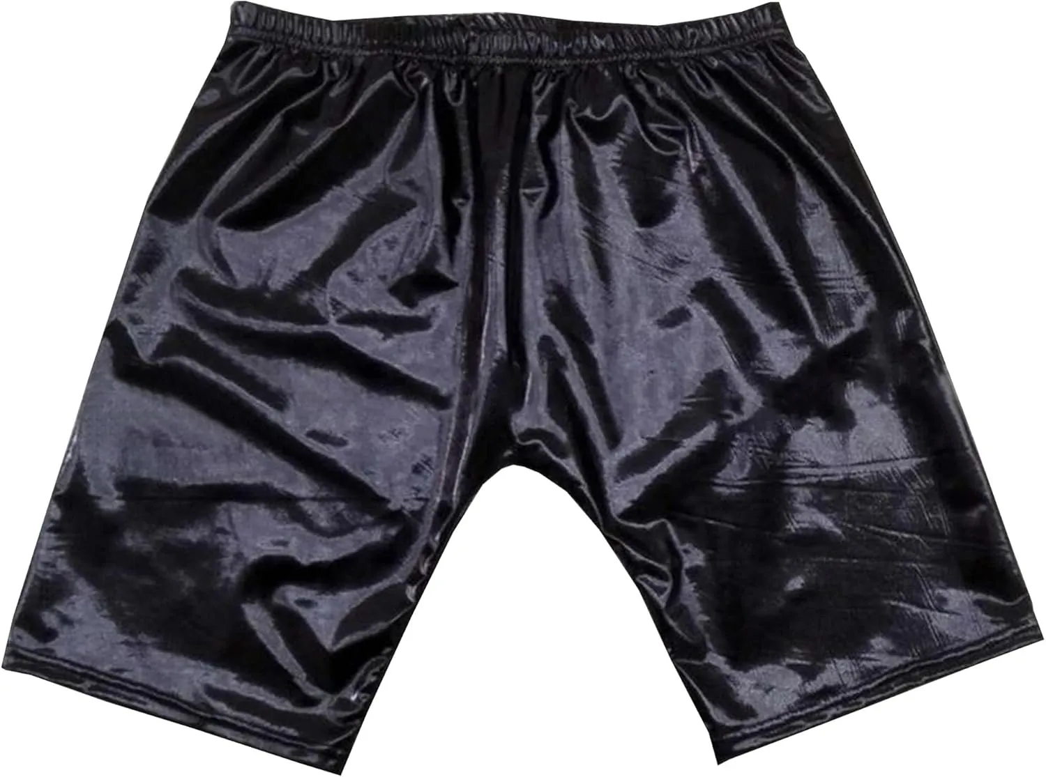 JEsilunmaMY Men's PU Leather Skinny Shorts Elastic Waist Sexy Lingerie Underwear Stretch Fit Hot Short Pants Clubwear