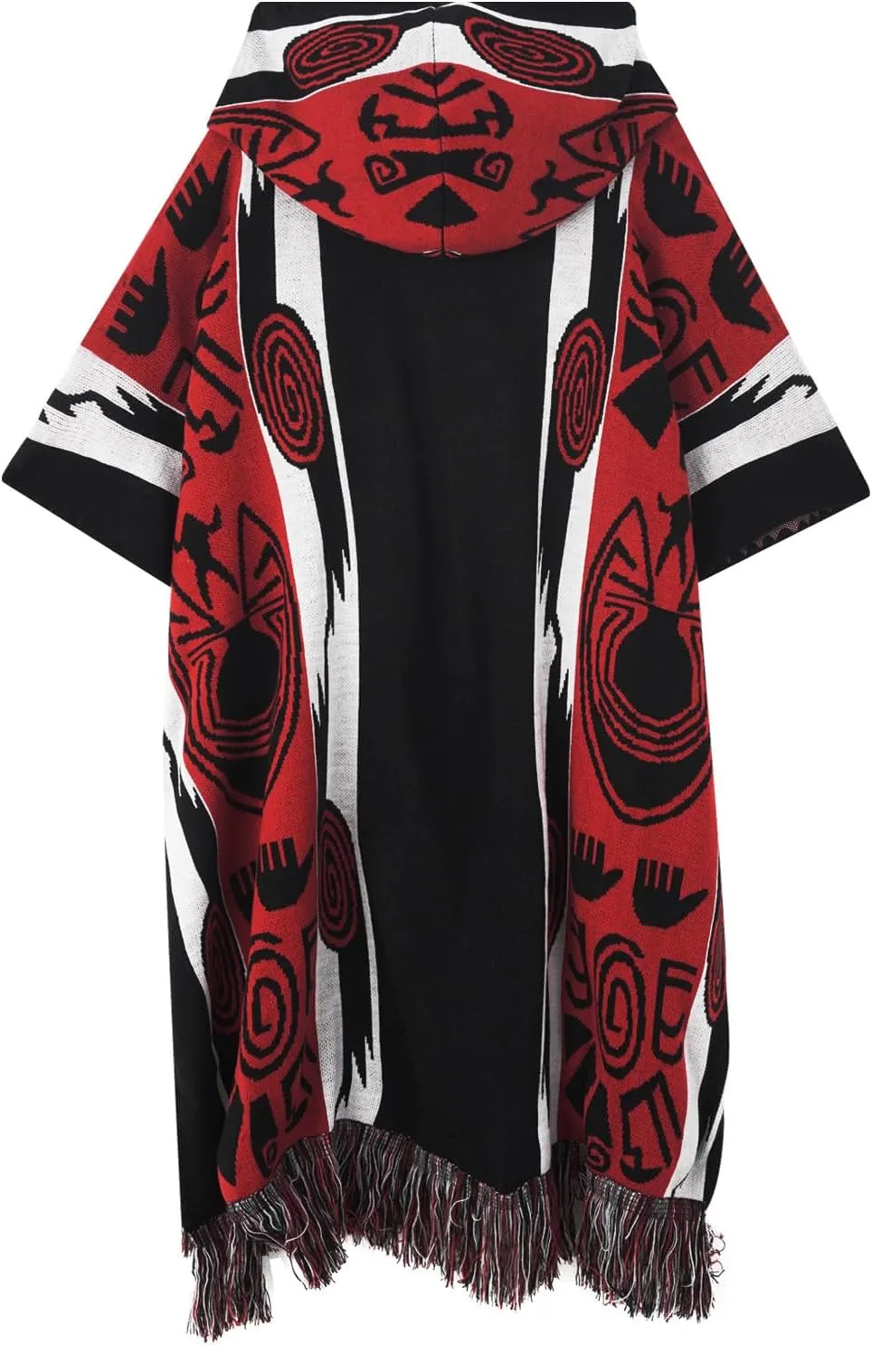 JXVX Mexican Poncho Shawl Vintage Hippie Sarape Pancho Cape Boho Totem Mexicanos Sleeveless Sweater Cloak Costume Outfit