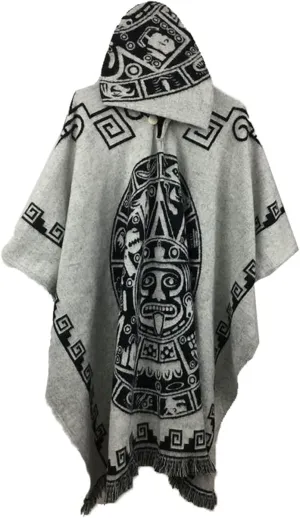 JXVX Mexican Poncho Shawl Vintage Hippie Sarape Pancho Cape Boho Totem Mexicanos Sleeveless Sweater Cloak Costume Outfit