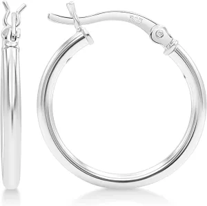 KEZEF 925 Silver Hoop Earrings for Women - Small & Large Sterling Silver Hoop Earrings for Men - Hypoallergenic Silver Earrings Available in 10mm-50mm