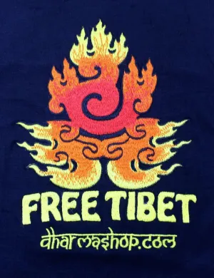 Kids Hand Embroidered Free Tibet T-Shirt
