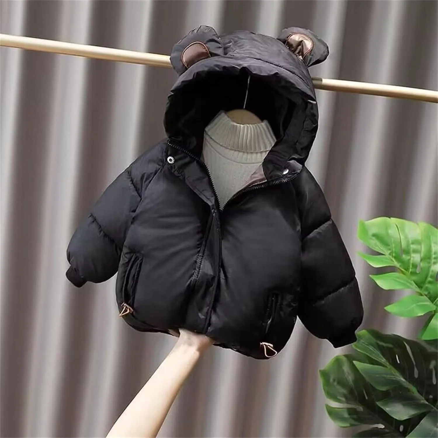 Kids Toddler Baby Girls Boys Winter Warm Thick Solid Cotton Long Sleeve Padded Jacket Coat Clothes down Jacket