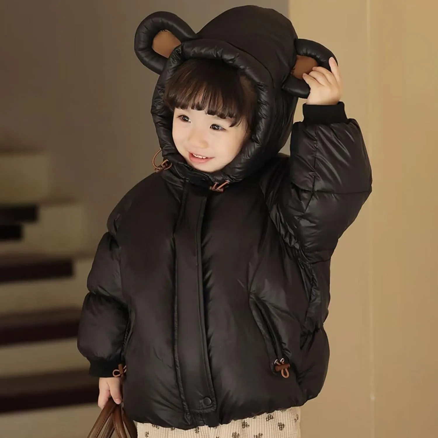 Kids Toddler Baby Girls Boys Winter Warm Thick Solid Cotton Long Sleeve Padded Jacket Coat Clothes down Jacket