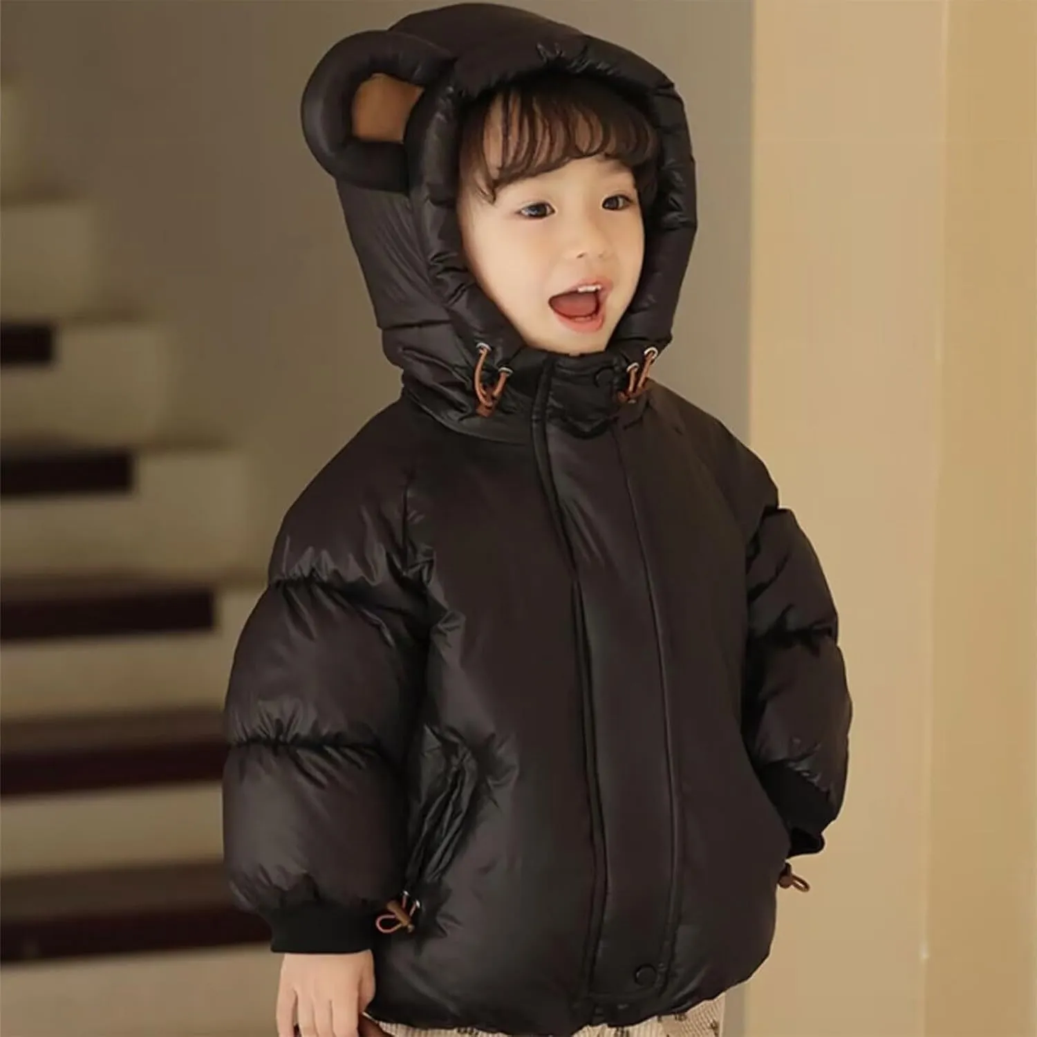 Kids Toddler Baby Girls Boys Winter Warm Thick Solid Cotton Long Sleeve Padded Jacket Coat Clothes down Jacket