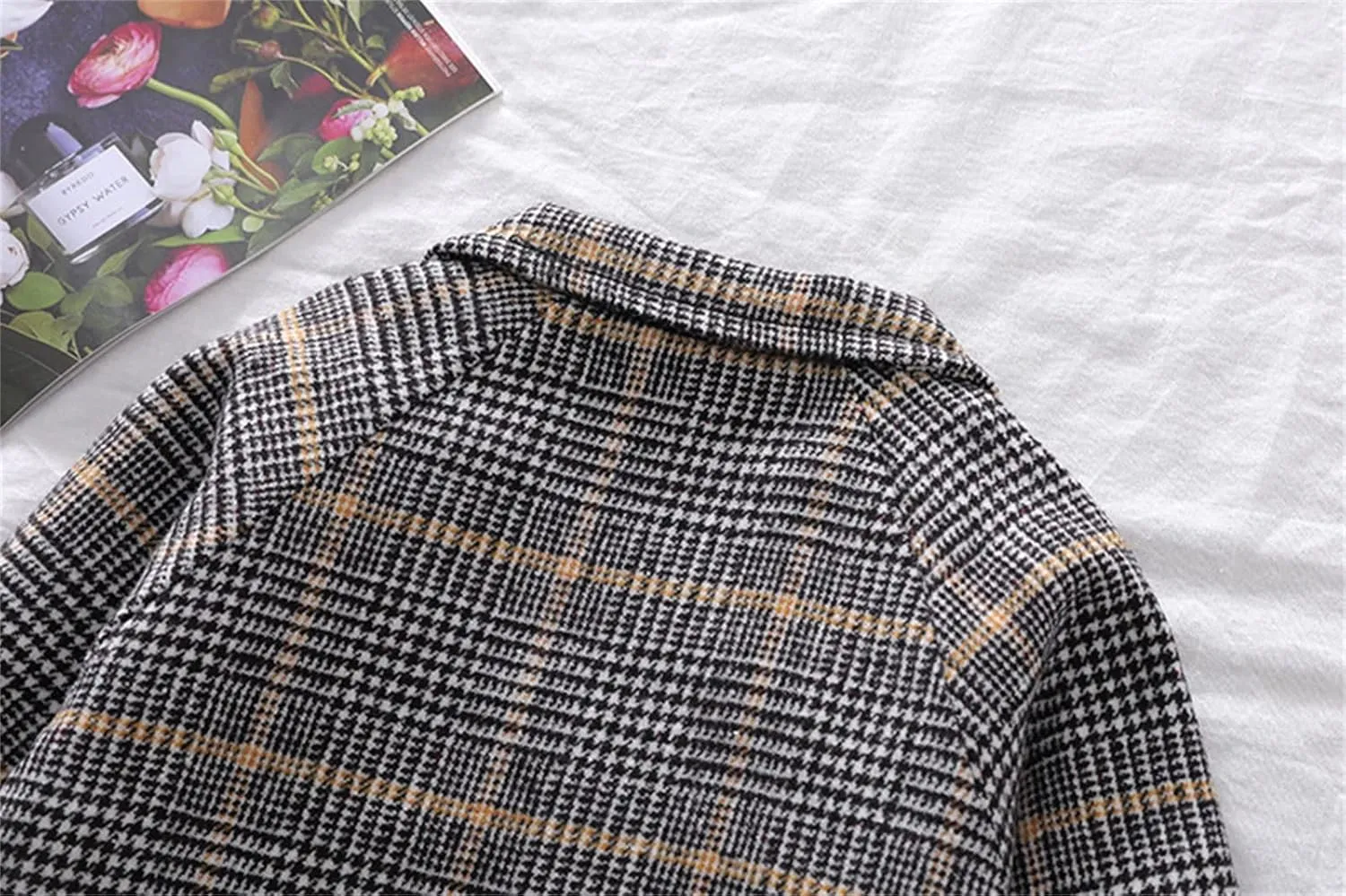Kids Trench Coat for Toddler Boy Girls Woolden Overcoat Winter Dress Peacoat Double Breasted Wool Coat 1-5 Years