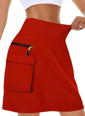 Kimmery Women's Quick Dry Cargo Skirt with 5 Pockets High Waisted Golf Skirts for Casual Hiking