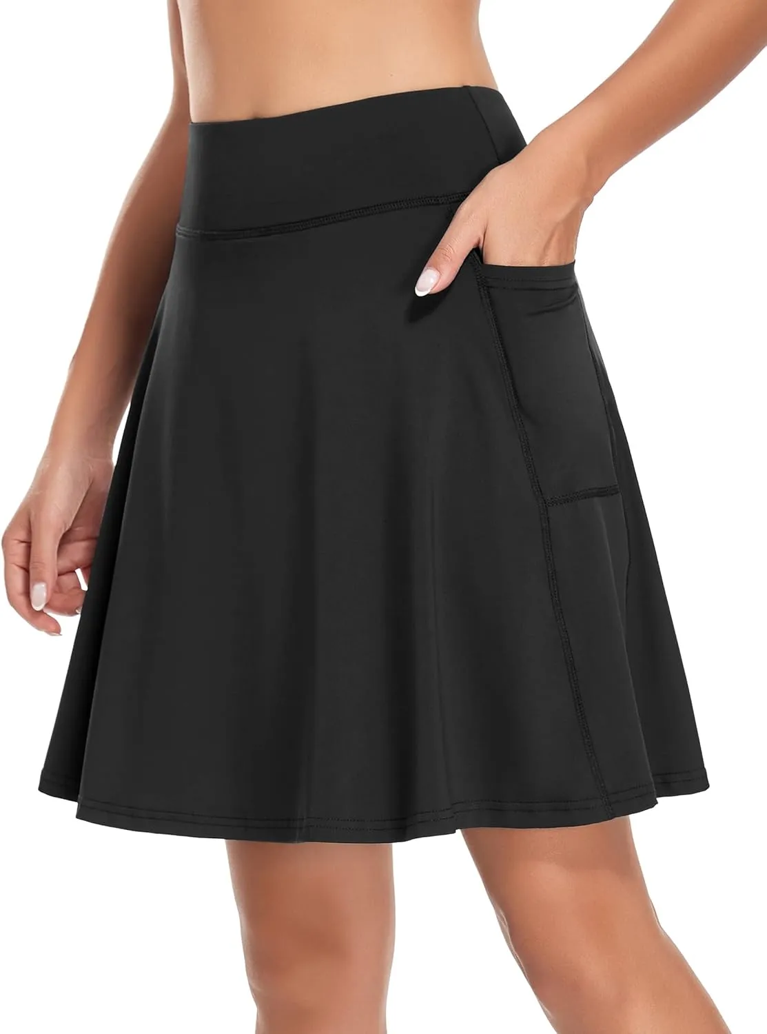 KORALHY Women's 20" Knee Length Skorts Skirts Tennis Athletic Golf Causal Skort with 4 Pockets