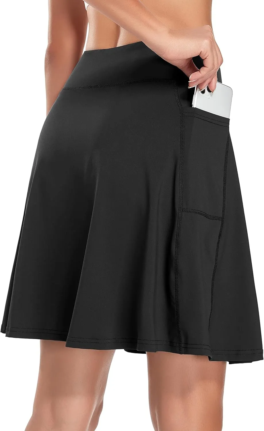 KORALHY Women's 20" Knee Length Skorts Skirts Tennis Athletic Golf Causal Skort with 4 Pockets