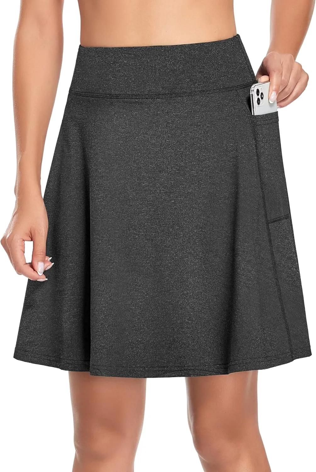 KORALHY Women's 20" Knee Length Skorts Skirts Tennis Athletic Golf Causal Skort with 4 Pockets