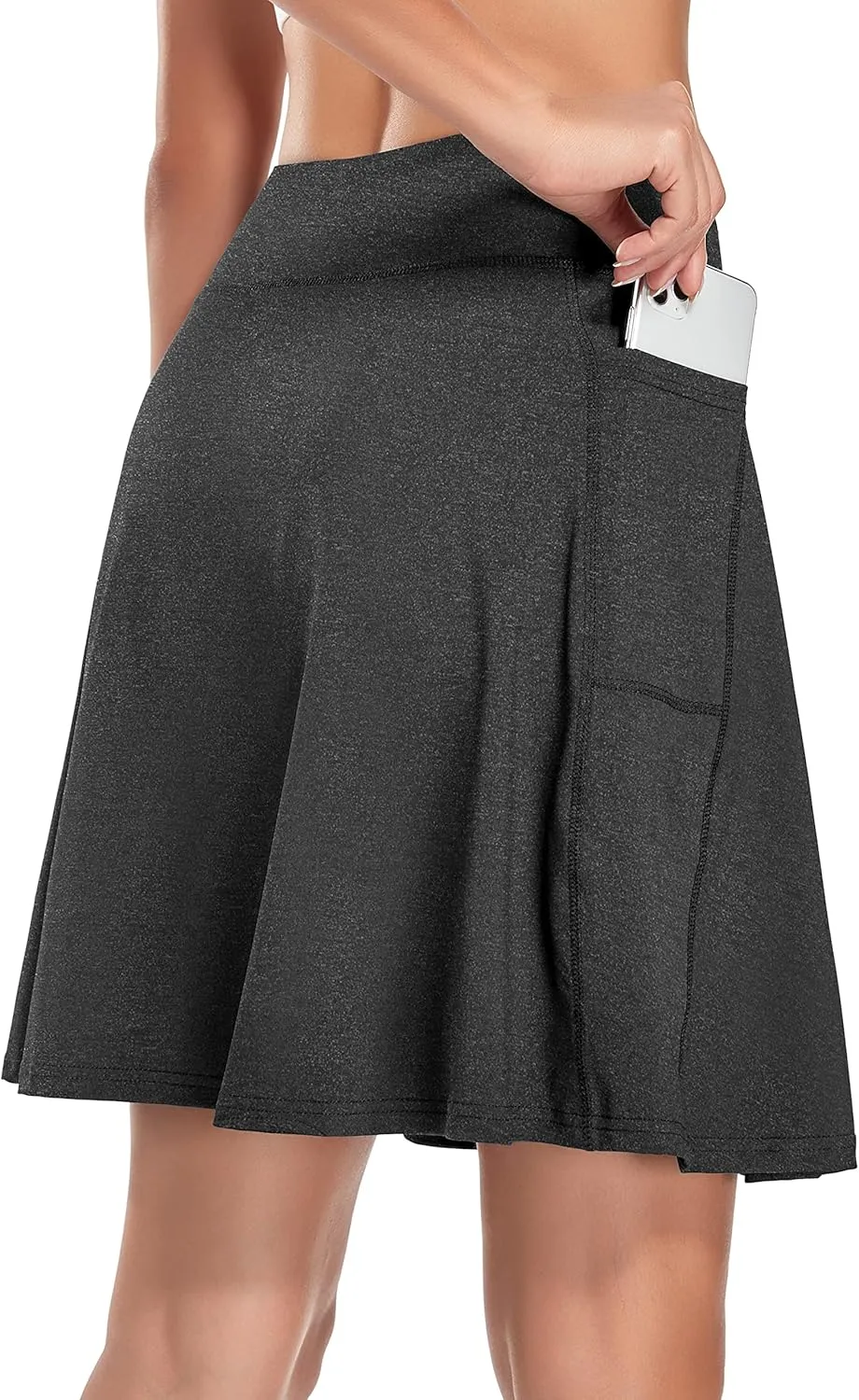 KORALHY Women's 20" Knee Length Skorts Skirts Tennis Athletic Golf Causal Skort with 4 Pockets