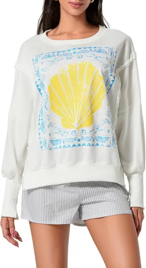 KOSUSANILL Womens Oversized Crewneck Sweatshirt Y2k Long Sleeve Pullovers Striped Retro Aesthetic Vintage Hoodie Sweater Tops