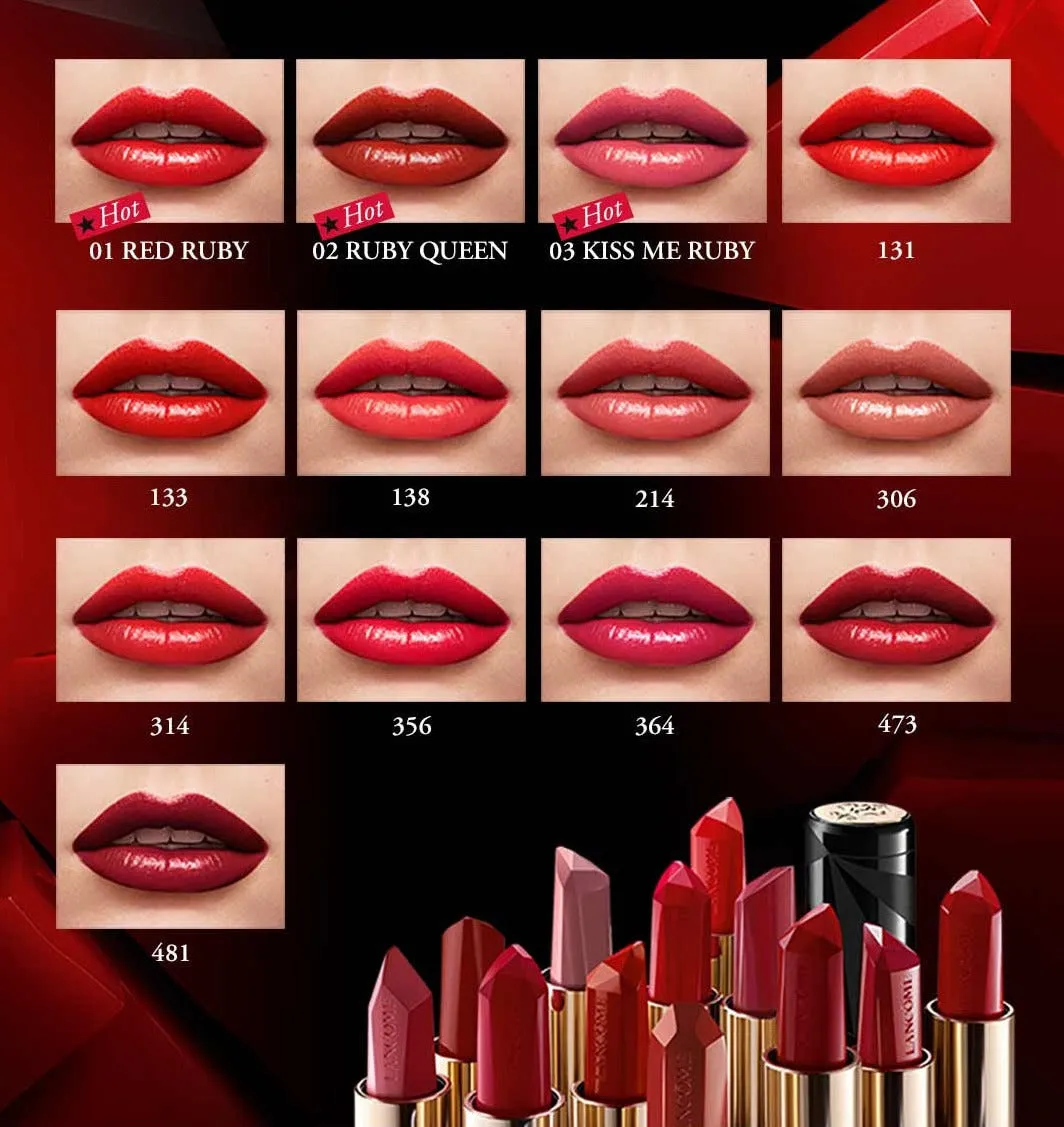 L'Absolu Rouge Ruby Cream Lipstick - Ultra-Pigmented Long Lasting Lipcolor