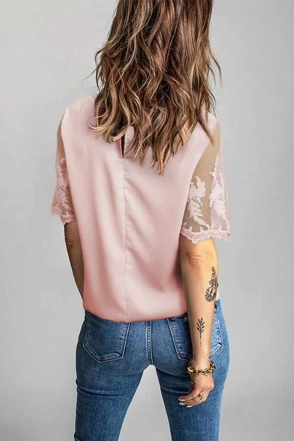 Lace Short Sleeve T-shirts