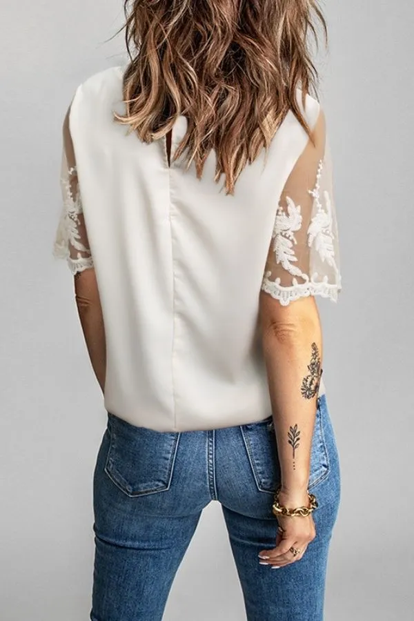 Lace Short Sleeve T-shirts