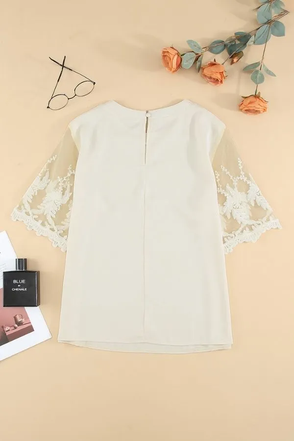 Lace Short Sleeve T-shirts
