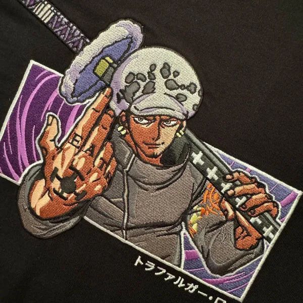 Law's Legacy: Trafalgar D. Water Law Embroidered T-shirts
