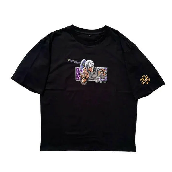 Law's Legacy: Trafalgar D. Water Law Embroidered T-shirts