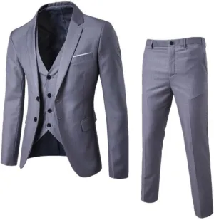 LCMTWX Men'S Suits Slim 3 Suit Business Wedding Party Jacket Vest & Pants Coat Big And Tall Suits For Men 3 Piece Suit 3