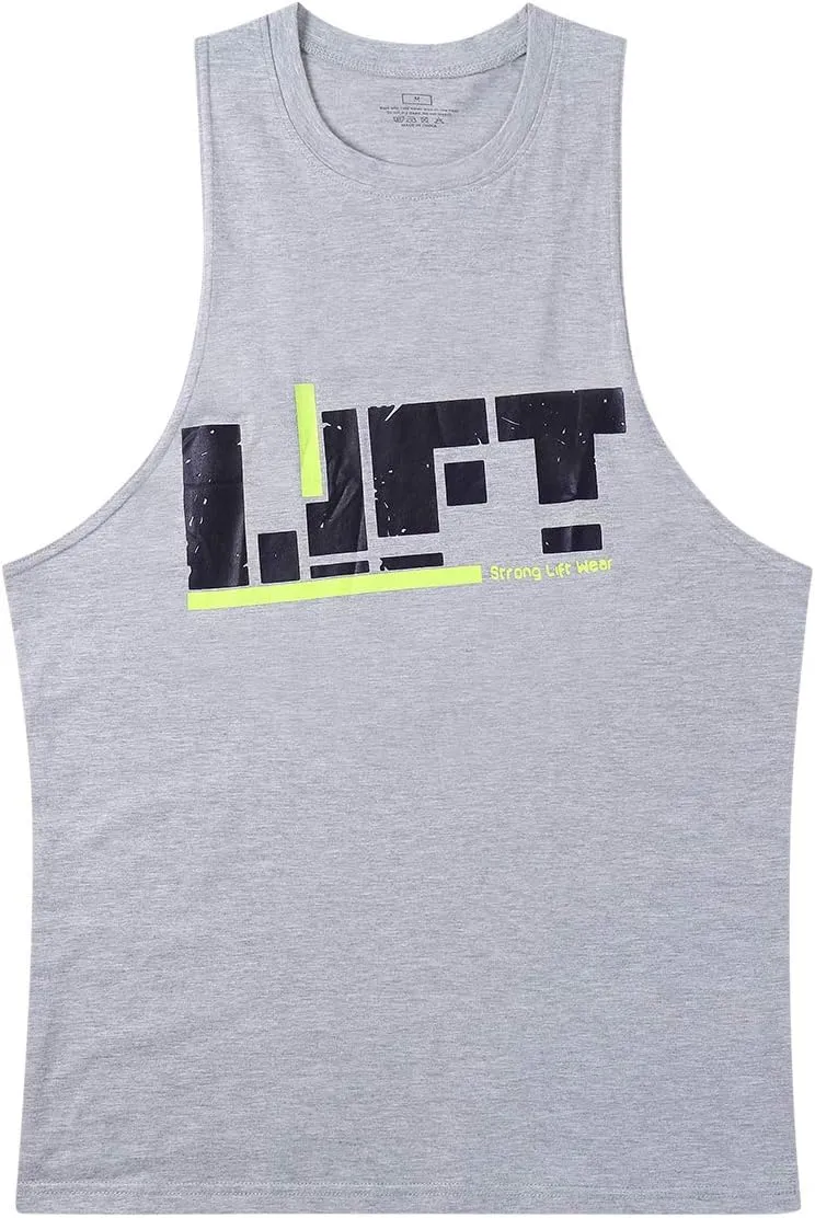 Lift Men's Bodybuilding Gym Tank Tops Workout Stringer Sleeveless Shirts Vest Cotton