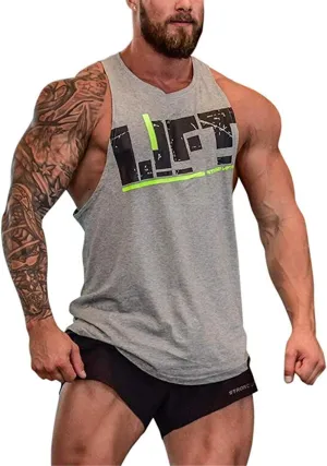 Lift Men's Bodybuilding Gym Tank Tops Workout Stringer Sleeveless Shirts Vest Cotton