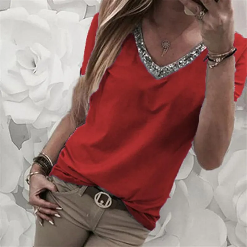 Light V-neck T-shirt