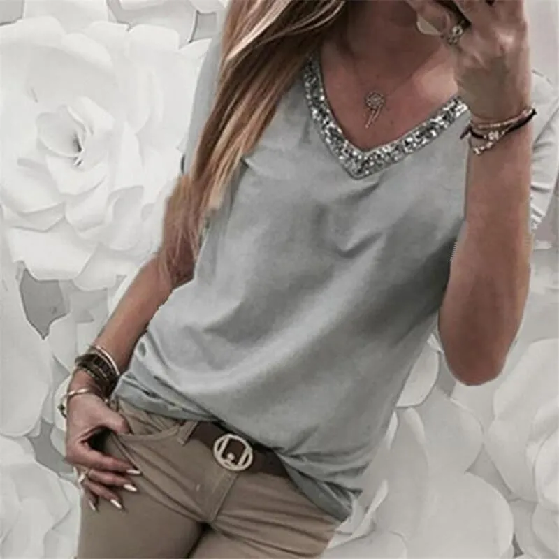 Light V-neck T-shirt