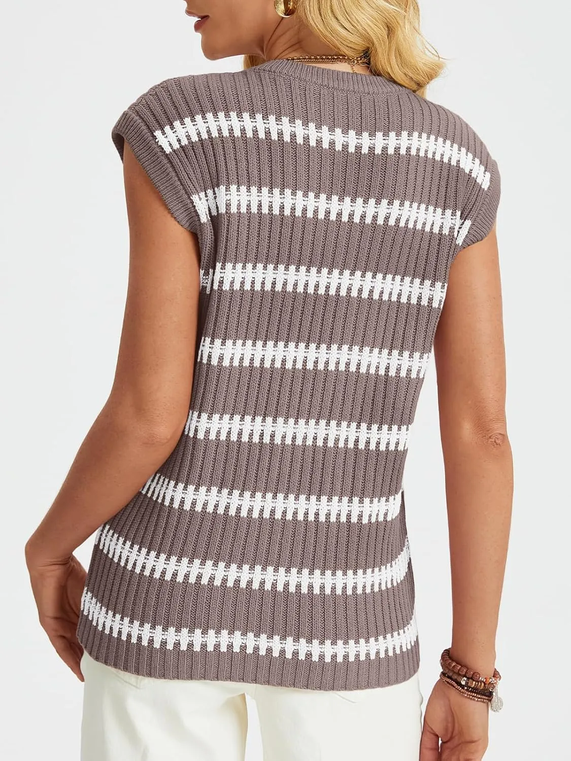 LILLUSORY Women's Summer Sweater Cap Sleeve Tops Sleeveless Tanks Knit Vest Spring Trendy Outfits 2025