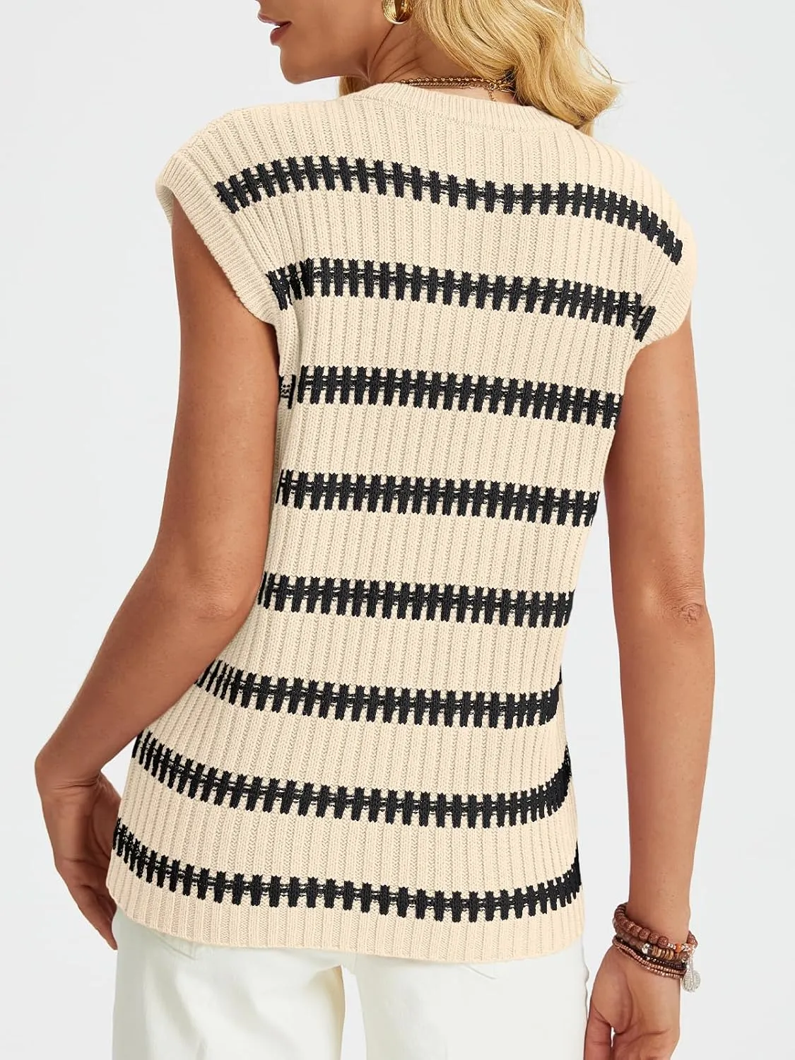 LILLUSORY Women's Summer Sweater Cap Sleeve Tops Sleeveless Tanks Knit Vest Spring Trendy Outfits 2025