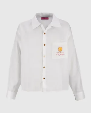 LINEN SHIRT IN NATURAL WHITE