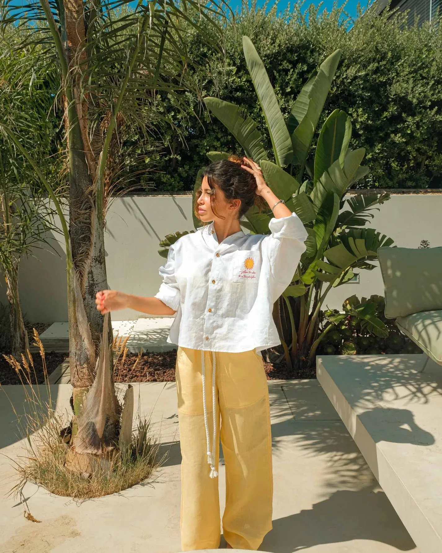 LINEN SHIRT IN NATURAL WHITE